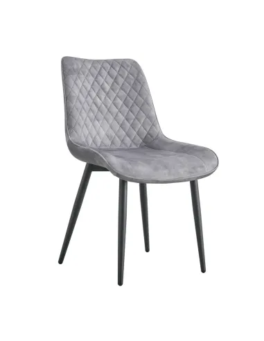 Scaun Dining ZAINA, sufragerie/bucătărie, 50x63.5x84 cm, catifea și metal | MobilaOK