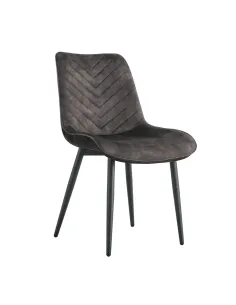 Scaun Dining ZAINA, sufragerie, 50x63.5x84 cm, catifea și metal | MobilaOK