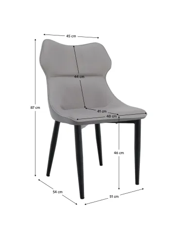 Scaun Dining TABITA dining 51x54x87 cm textil, metal | MobilaOK