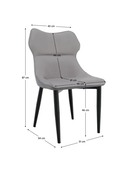Scaun Dining TABITA dining 51x54x87 cm textil, metal | MobilaOK