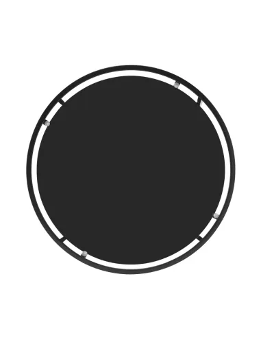 Măsuță de cafea PARLAN living rotundă 80x43 cm sticlă/MDF/metal | MobilaOK