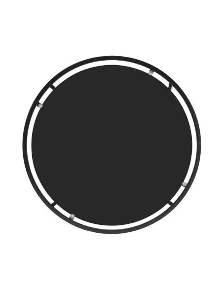Măsuță de cafea PARLAN living rotundă 80x43 cm sticlă/MDF/metal | MobilaOK