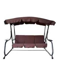Leagăn de grădină EILANA, exterior, 220 x 138 x 178 cm, metal și textil | MobilaOK