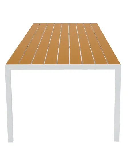 Masă de grădină BONTO, grădină, 150 x 90 x 73 cm, oțel și stejar | MobilaOK