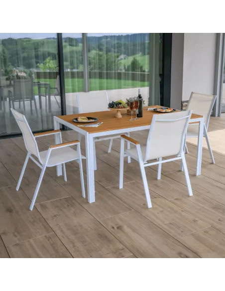 Scaun BONTO, gradina/terasa, 61x56x90 cm, otel si polywood | MobilaOK