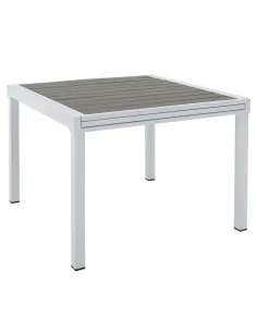Masă extensibilă DORIO, grădină, 100/200x100x75 cm, oțel și polywood | MobilaOK