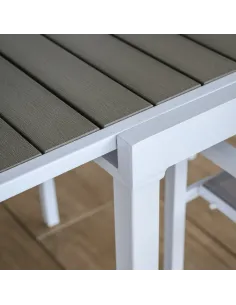 Masă extensibilă DORIO, grădină, 100/200x100x75 cm, oțel și polywood | MobilaOK 2
