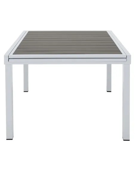 Masă extensibilă DORIO, grădină, 100/200x100x75 cm, oțel și polywood | MobilaOK