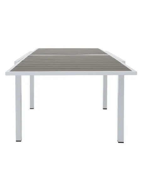 Masă extensibilă DORIO, grădină, 100/200x100x75 cm, oțel și polywood | MobilaOK