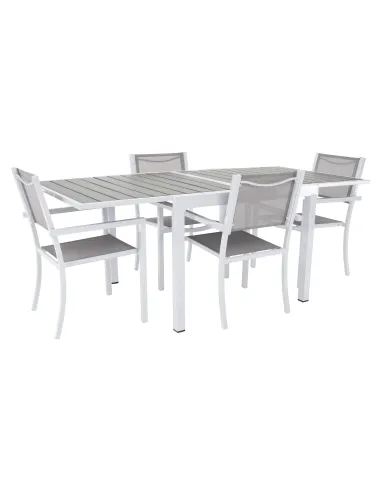 Scaun stivuibil DORIO, grădină/terasă, 56x62x86 cm, oțel și textil artificial | MobilaOK