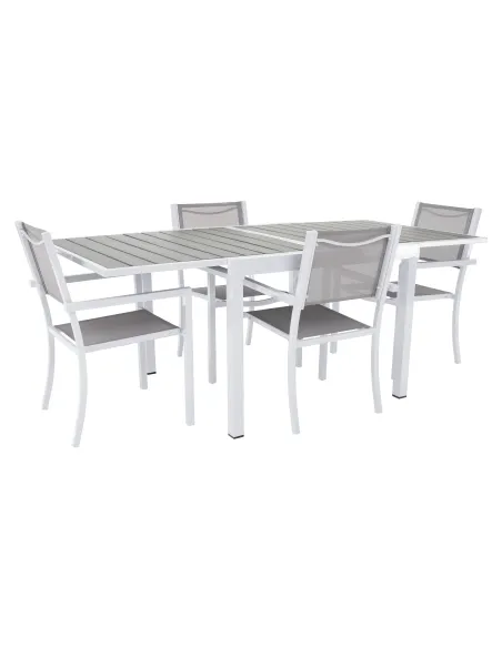 Scaun stivuibil DORIO, grădină/terasă, 56x62x86 cm, oțel și textil artificial | MobilaOK