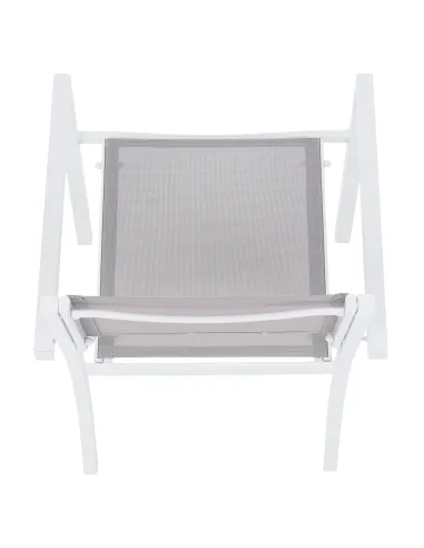 Scaun stivuibil DORIO, grădină/terasă, 56x62x86 cm, oțel și textil artificial | MobilaOK