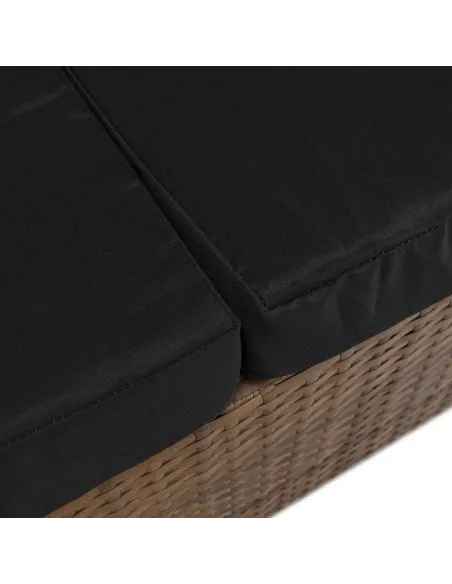 Set de Grădină MADUL, terasă/balcon, 229x174x85 cm, ratan sintetic, metal, sticlă | MobilaOK