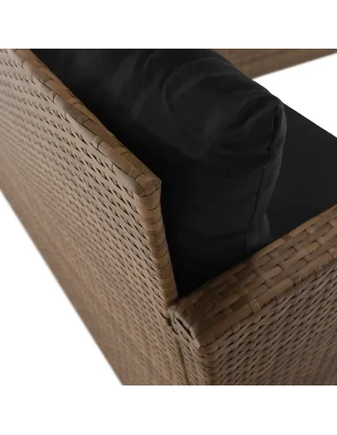 Set de Grădină MADUL, terasă/balcon, 229x174x85 cm, ratan sintetic, metal, sticlă | MobilaOK