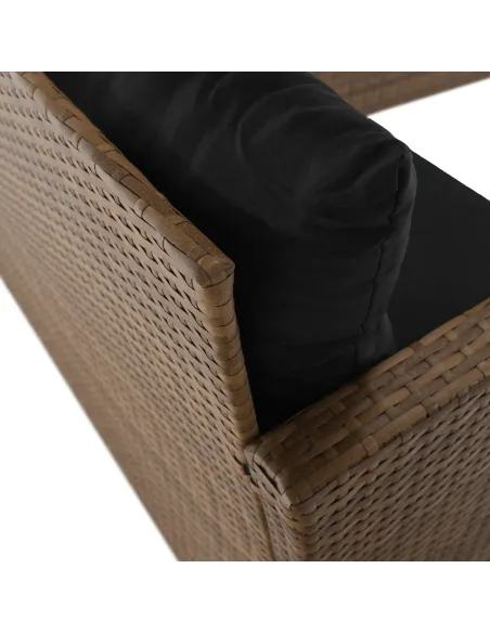 Set de Grădină MADUL, terasă/balcon, 229x174x85 cm, ratan sintetic, metal, sticlă | MobilaOK