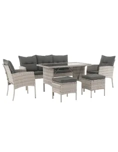 Set Grădină LALEN, terasă/balcon, 161x55x77/86 cm, ratan sintetic | MobilaOK
