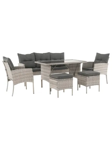 Set Grădină LALEN, terasă/balcon, 161x55x77/86 cm, ratan sintetic | MobilaOK