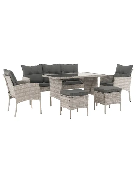 Set Grădină LALEN, terasă/balcon, 161x55x77/86 cm, ratan sintetic | MobilaOK