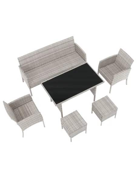 Set Grădină LALEN, terasă/balcon, 161x55x77/86 cm, ratan sintetic | MobilaOK