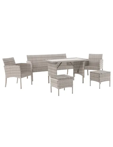 Set Grădină LALEN, terasă/balcon, 161x55x77/86 cm, ratan sintetic | MobilaOK
