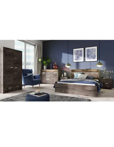 Vitrină INFINITY I-04 living, 56x192x42 cm, PAL melaminat frasin închis | MobilaOK