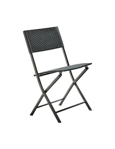 Set Grădină FARUK, terasă, balcon, Masă 57x57x71 cm, Fotolii 45x58x82 cm, Ratan Artificial și Oțel | MobilaOK