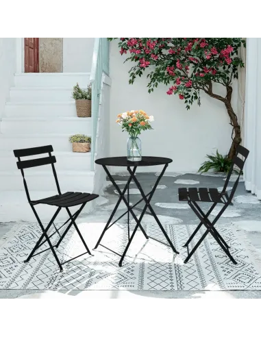 Set Grădină OBAX, terasă/balcon, 59.5x59.5x71 cm, oțel | MobilaOK