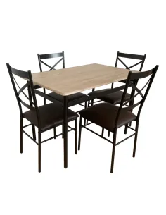 Set Sufragerie NAREN, living, 110x70x75 cm, MDF cu folie PVC / metal | MobilaOK