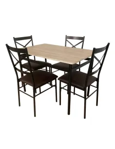 Set Sufragerie NAREN, living, 110x70x75 cm, MDF cu folie PVC / metal | MobilaOK 2