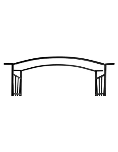 Bancă de grădină HAIFA, cu pergolă, 114x42x210 cm, Metal | MobilaOK