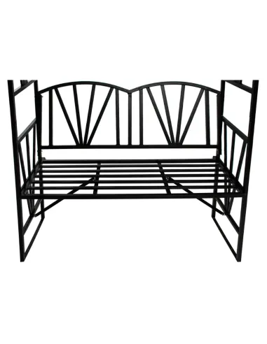 Bancă de grădină HAIFA, cu pergolă, 114x42x210 cm, Metal | MobilaOK