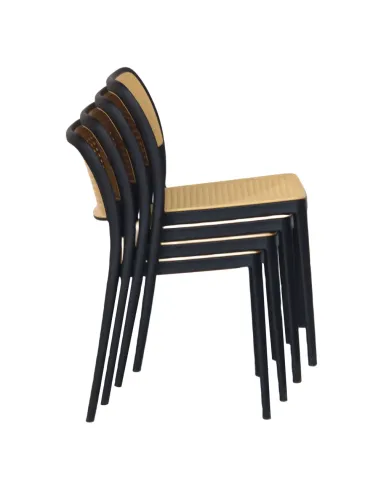 Scaun RAVID, stivuibil, interior/exterior, 47x55x81.5 cm, plastic | MobilaOK