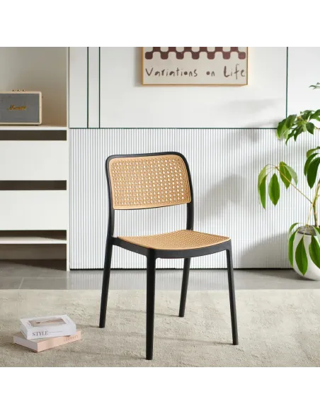 Scaun RAVID, stivuibil, interior/exterior, 47x55x81.5 cm, plastic | MobilaOK