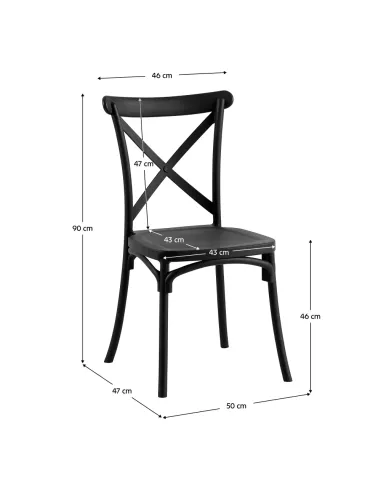 Scaun pliabil SAVITA pentru terasă, grădină, interior, 50x47x90 cm, Plastic | MobilaOK