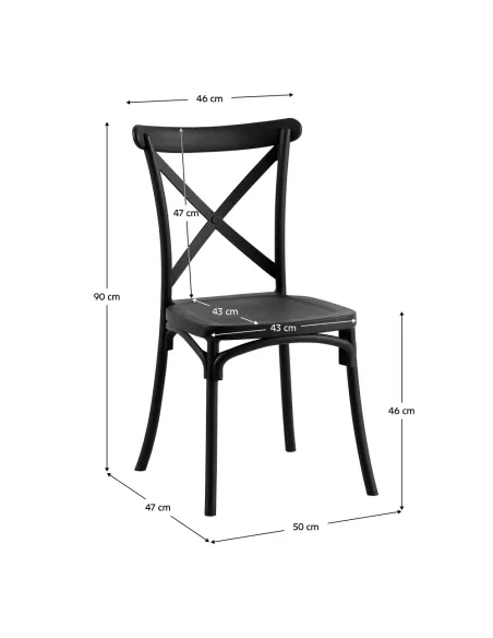 Scaun pliabil SAVITA pentru terasă, grădină, interior, 50x47x90 cm, Plastic | MobilaOK