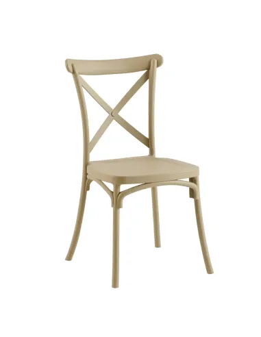 Scaun pliabil SAVITA, interior/exterior, 50x47x90 cm, plastic, gri-maro | MobilaOK