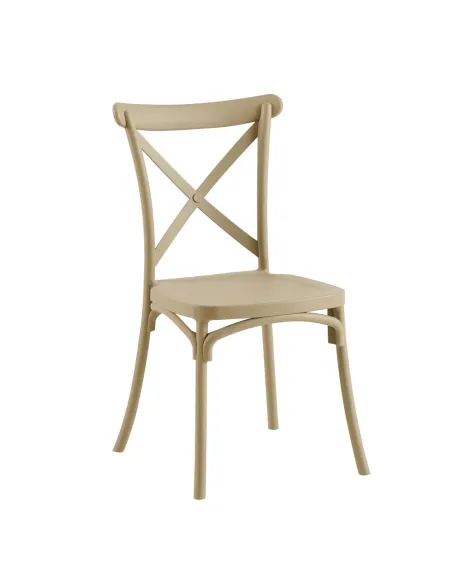 Scaun pliabil SAVITA, interior/exterior, 50x47x90 cm, plastic, gri-maro | MobilaOK
