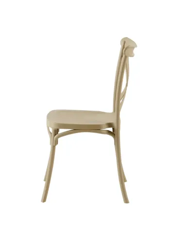 Scaun pliabil SAVITA, interior/exterior, 50x47x90 cm, plastic, gri-maro | MobilaOK