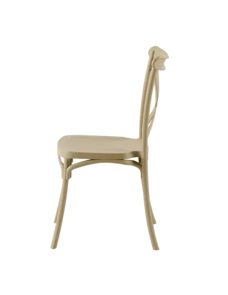 Scaun pliabil SAVITA, interior/exterior, 50x47x90 cm, plastic, gri-maro | MobilaOK