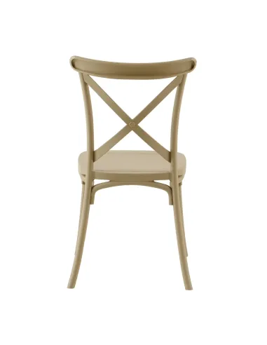 Scaun pliabil SAVITA, interior/exterior, 50x47x90 cm, plastic, gri-maro | MobilaOK