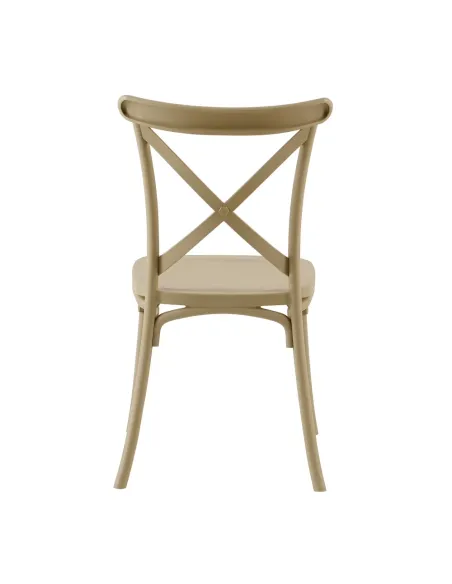 Scaun pliabil SAVITA, interior/exterior, 50x47x90 cm, plastic, gri-maro | MobilaOK