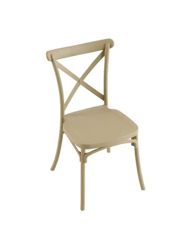 Scaun pliabil SAVITA, interior/exterior, 50x47x90 cm, plastic, gri-maro | MobilaOK