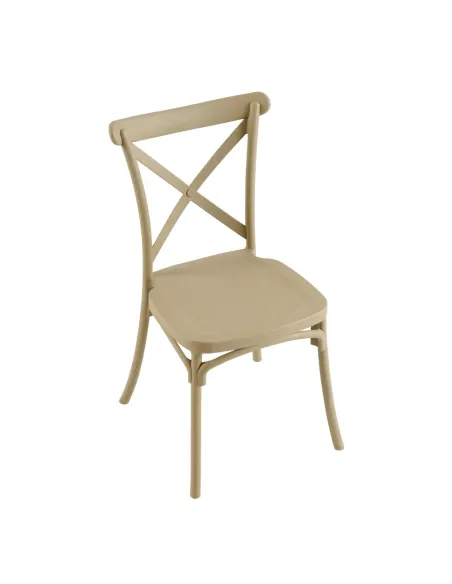 Scaun pliabil SAVITA, interior/exterior, 50x47x90 cm, plastic, gri-maro | MobilaOK