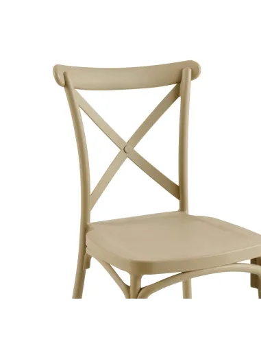 Scaun pliabil SAVITA, interior/exterior, 50x47x90 cm, plastic, gri-maro | MobilaOK