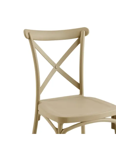 Scaun pliabil SAVITA, interior/exterior, 50x47x90 cm, plastic, gri-maro | MobilaOK