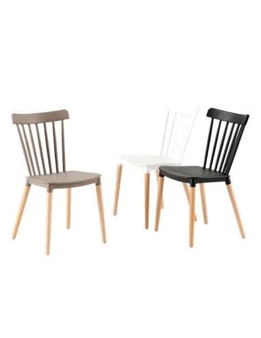 Scaun Dining ZOSIMA, dining, 54x44x83 cm, plastic si lemn fag | MobilaOK