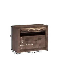 Comodă INFINITY I-10 pentru dormitor, 96x72.5x42 cm, PAL melaminat frasin închis | MobilaOK 2