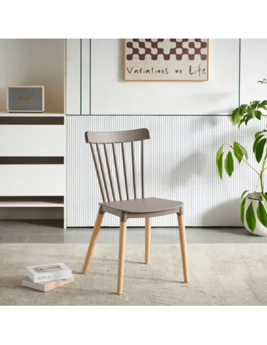 Scaun Dining ZOSIMA pentru bucătărie/dining, 54x44x83 cm, PAL și lemn masiv de fag | MobilaOK