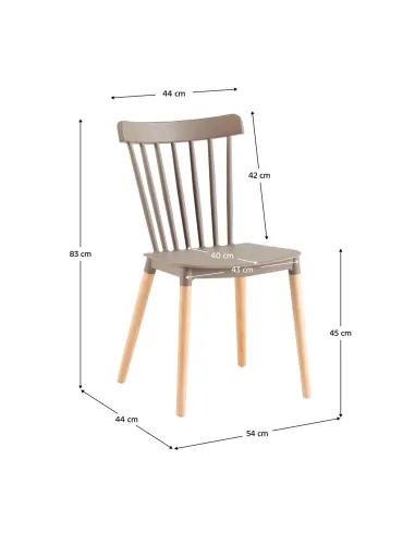 Scaun Dining ZOSIMA pentru bucătărie/dining, 54x44x83 cm, PAL și lemn masiv de fag | MobilaOK