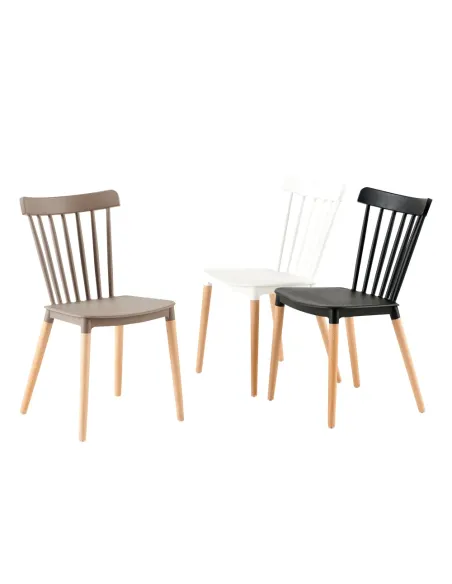 Scaun Dining ZOSIMA pentru bucătărie/dining, 54x44x83 cm, PAL și lemn masiv de fag | MobilaOK